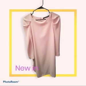 Zara Cocktail Light Pink Dress /long sleeved